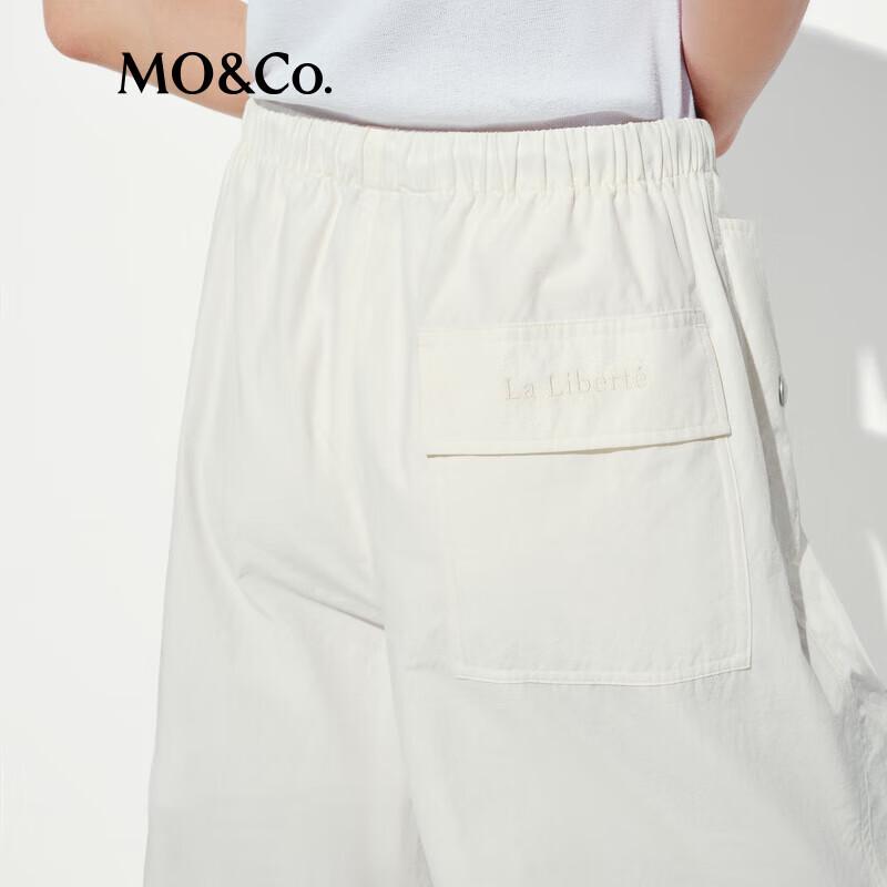 MO&Co. Women's High-Waist Curved Leg Cargo Pants