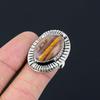 Sterling Silver Oval Natural Red Snakeskin Jasper New Statement Mother Ring US 8