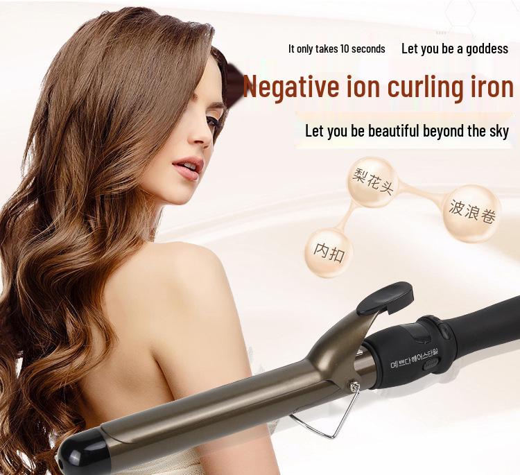 Vielseitiger Lockenstab: Kleine & Große Locken, Eierrolle, Elektrischer Lockenstab - Kompatibel mit EU-, US-, UK- und AU-Standards.