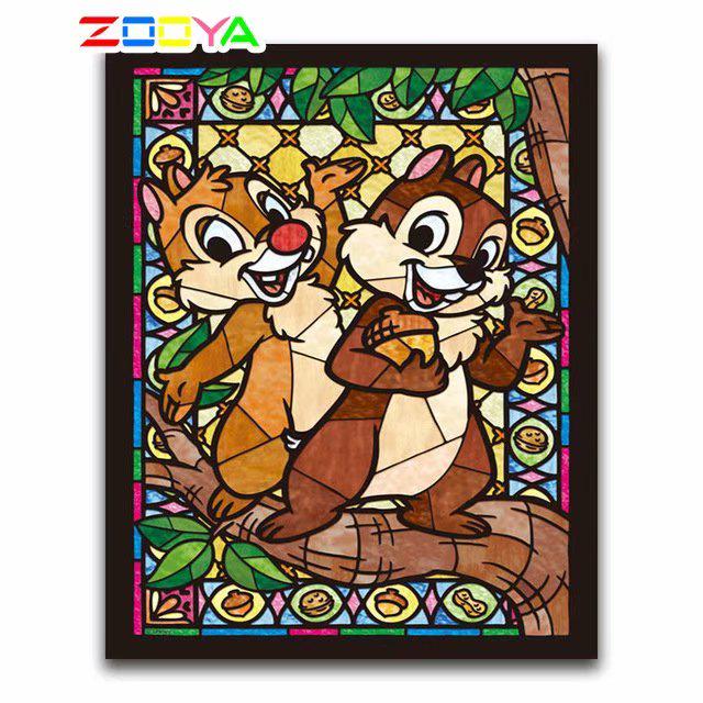 

ZOOYA 5D DIY алмазная живопись мультфильм вышивка крестиком Алмазная вышивка белка полная квадратная Алмазная мозаика со стразами картина домашний декор