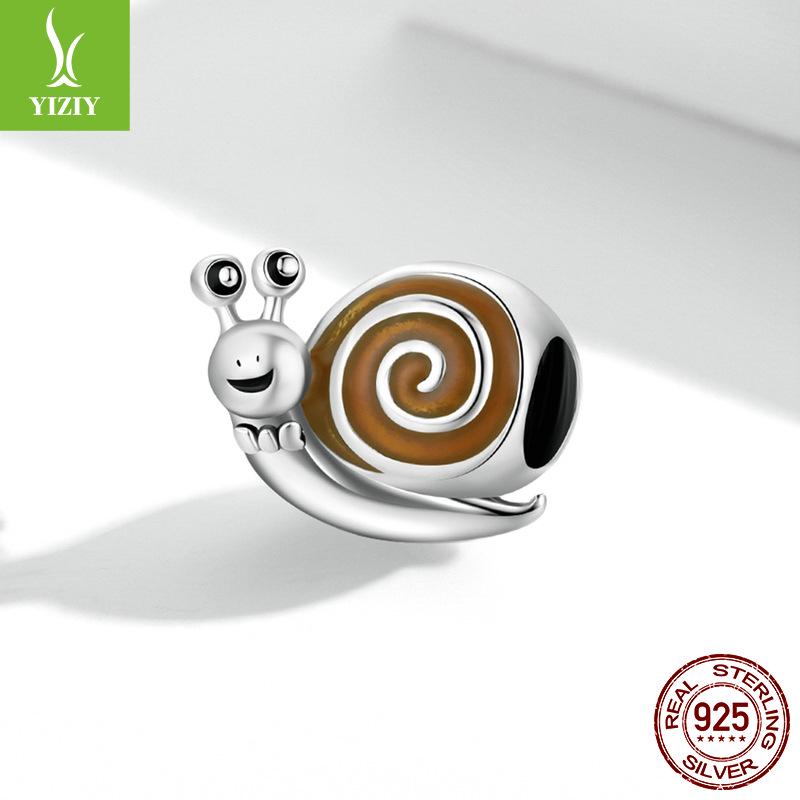 Ziyun Original Niedliche Schnecke Herr. DIY S925 Silber Perlenarmband SCC2064