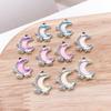 DIY Iridescent Rhinestone Pearl Moon UV Resin Jewelry Accessories for Earrings & Necklaces