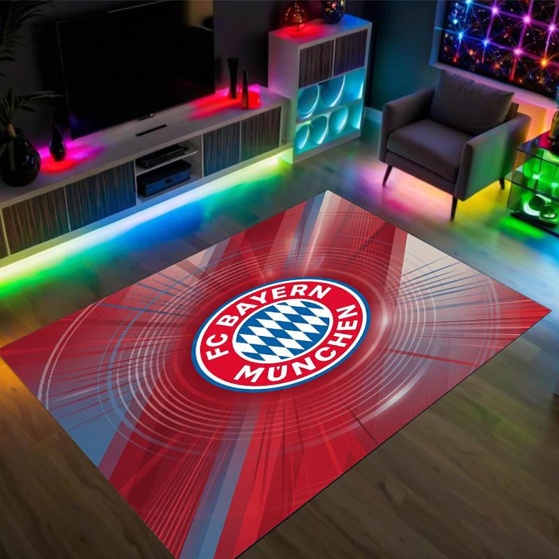 Bayern Munich Design Crystal Velvet Carpet Cozy Non?Slip Printed Rug For Bedroom Living Room Entrance