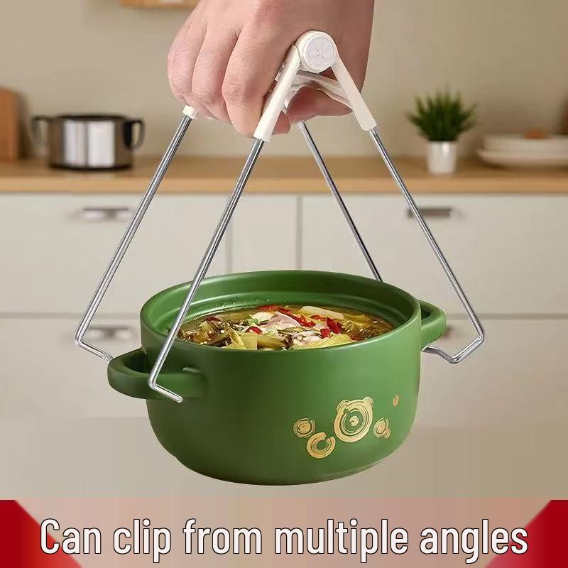 Levantador de Pratos Antiescaldante de Aço Inoxidável – Clipe Antiderrapante para Vaporizador para Tigelas e Pratos