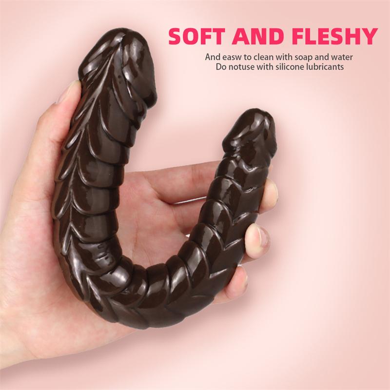 Double-headed Dragon Scale Anal Plug Super Thick Simulation Double-headed Dildo Female Sex Toys