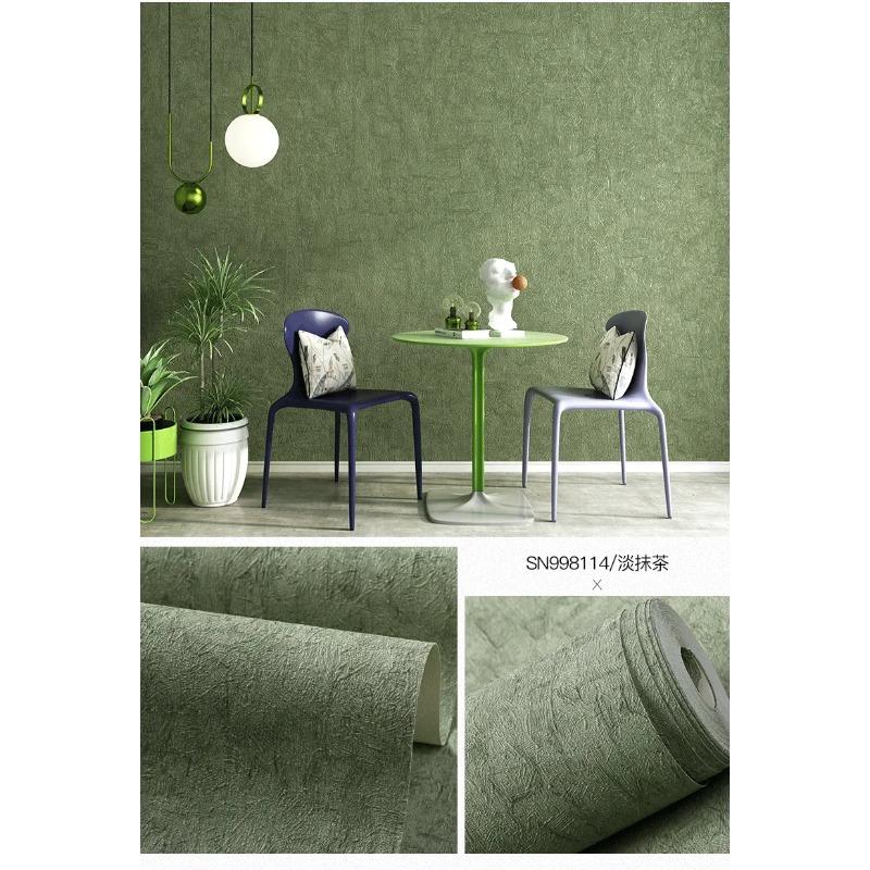 Modern Minimalist 3d Diatom Mud Wallpaper Bedroom Living Room  Solid Color Light Green Non-self-adhesive Nordic Style Wallpaper