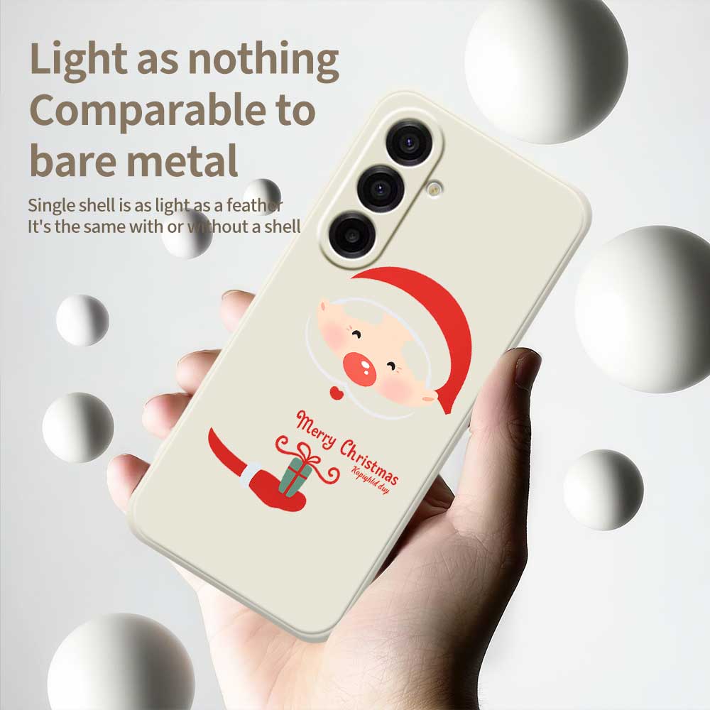 For Samsung Galaxy A17 5G Case Santa Claus Gift Pattern Printing Straight Edge TPU Phone Back Cover