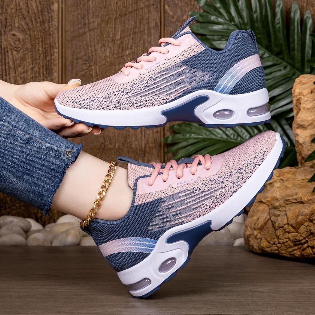 Women's Casual Korean Style Fly-Knit Running Shoes - Large Size
