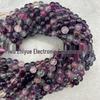 5A Natural Rainbow Fluorite Beads: Ice Transparent Crystal DIY Bracelet Round Accessories