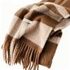 Spot autumn and winter women's models with scarves, retro classic British plaid fringed warm shawl