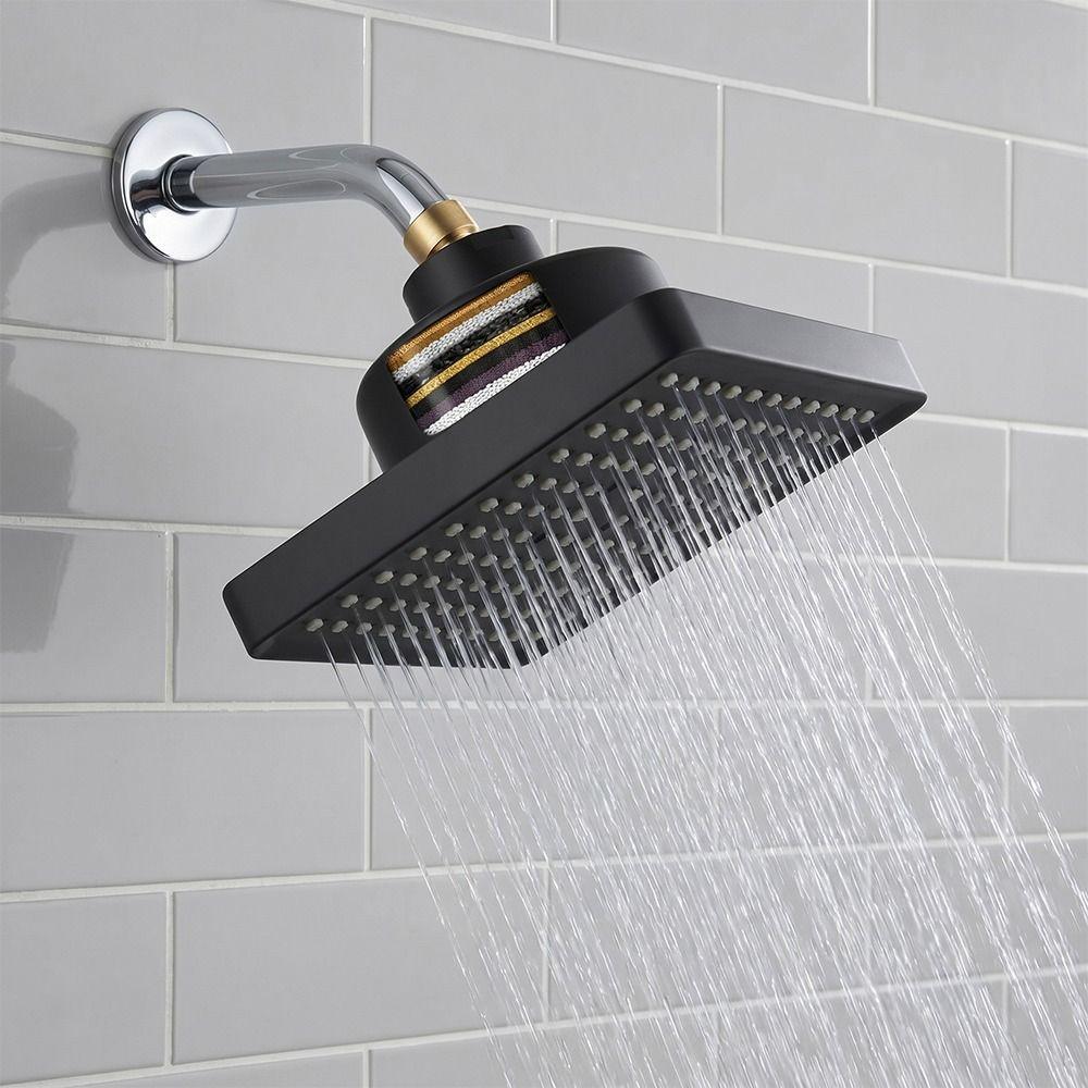 Portable Rainfall Shower Head Square Design Waterfall Shower Head Filter Shower Head  Easy To Clean