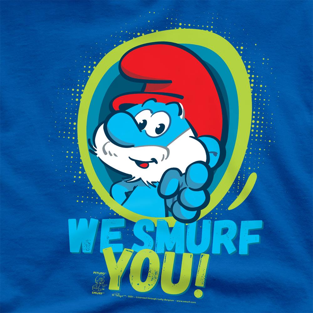 The Smurfs Unisex Adult We Smurf You! Papa Smurf T-Shirt