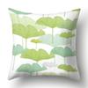 Polyester Pillowcase Green Tree Leaf Pillowcase Home Soft Furnishing Car Cushion Cover