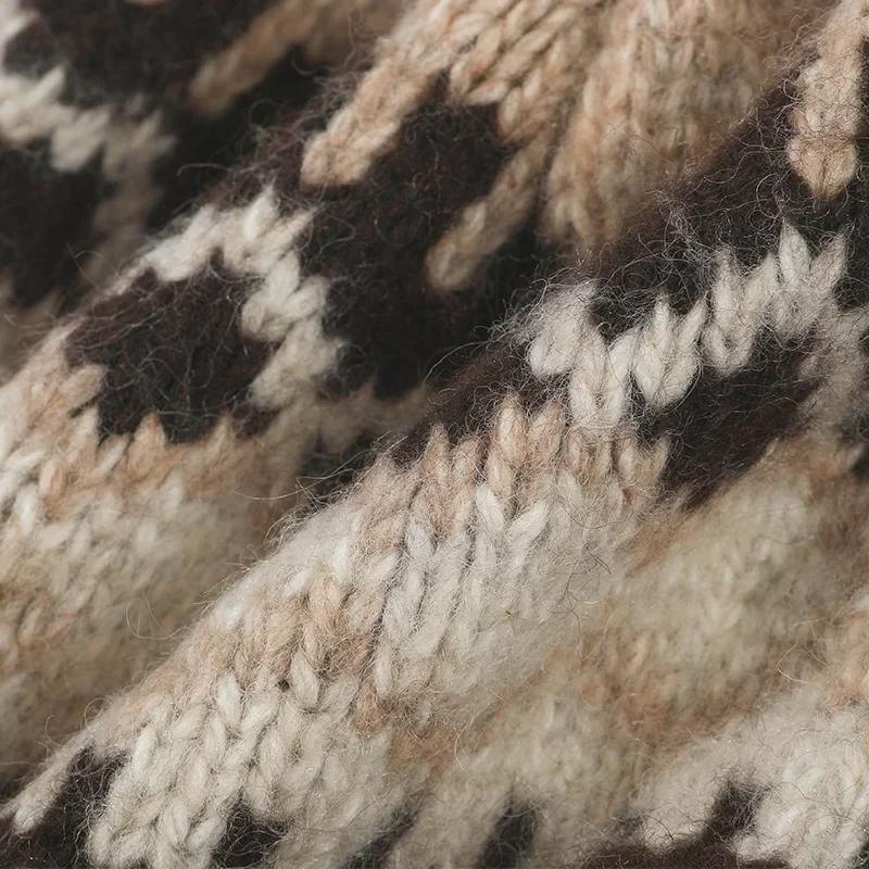 Fair Isle Jacquard Tri-Fold Wool Hat: Fashionable, Warm Ear Protection for Autumn & Winter