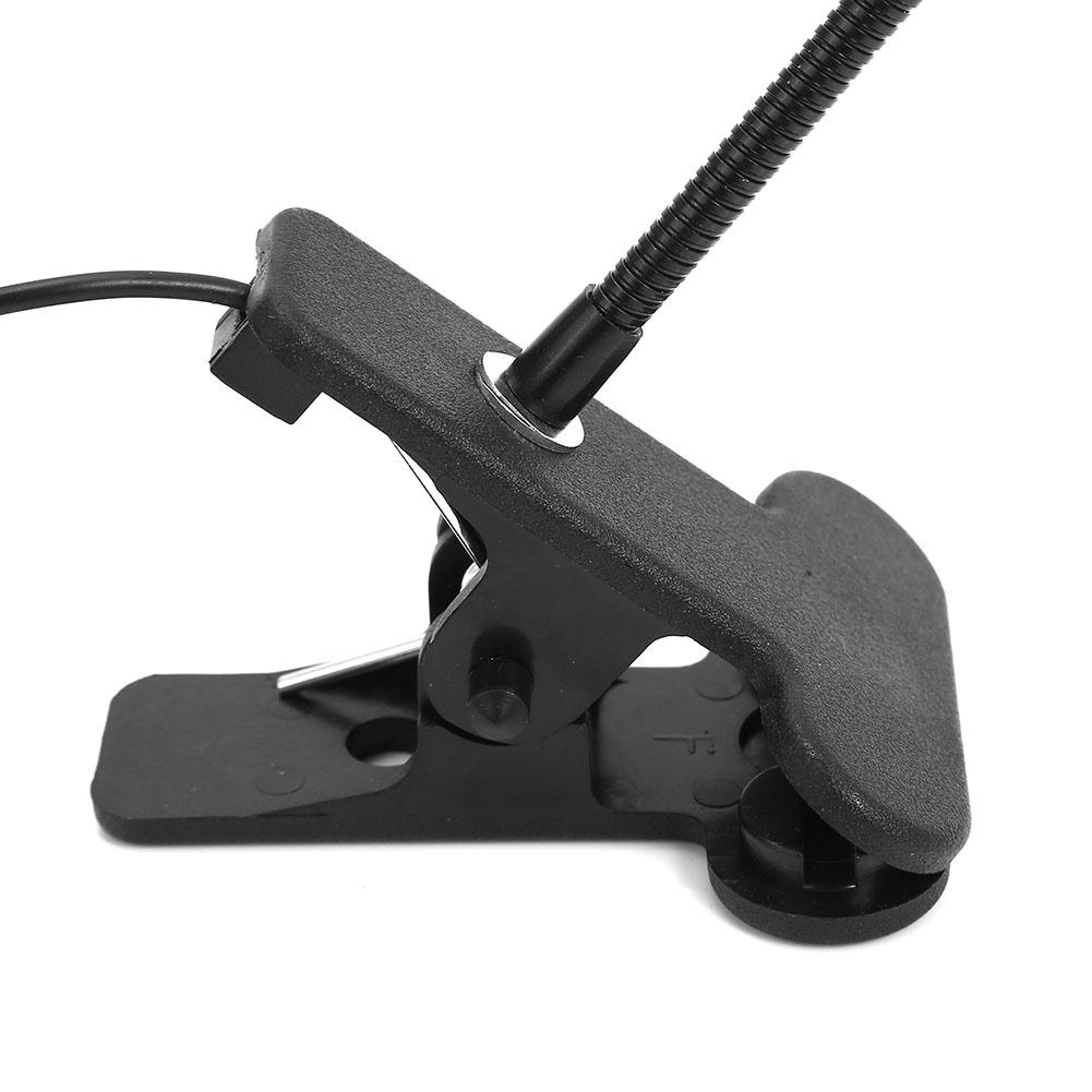 

Flexible Gooseneck USB LED Reading Light Portable Table Computer Clip Lamp Cold White 1W Black чёрный