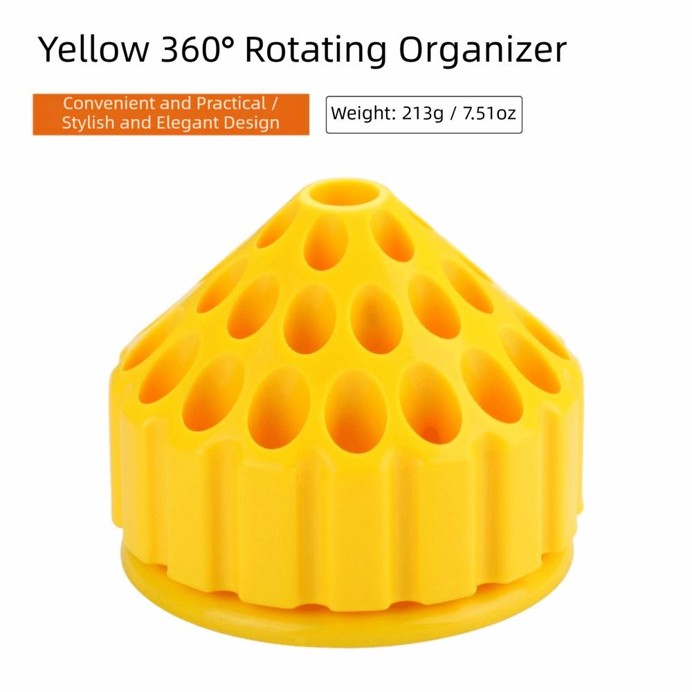 360 Degree Rotating Rotating Drill Bit Storage Box DIY Rotary Tool Organizer Jewelry Tools жёлтый