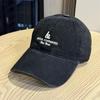 American Retro Washed Letter Embroidered Baseball Cap Children Versatile Couple Wide Brim Show Face Small Sun Protection Casual