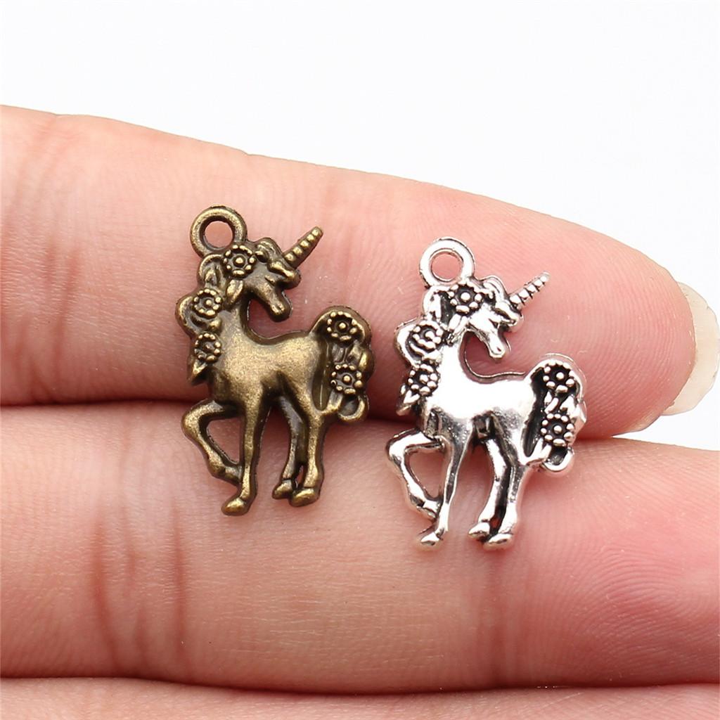 Unicorn Fantasy Creature Charm Antique Bronze Zinc Alloy Jewelry Making Supplies for Girls Pendants New Arrival