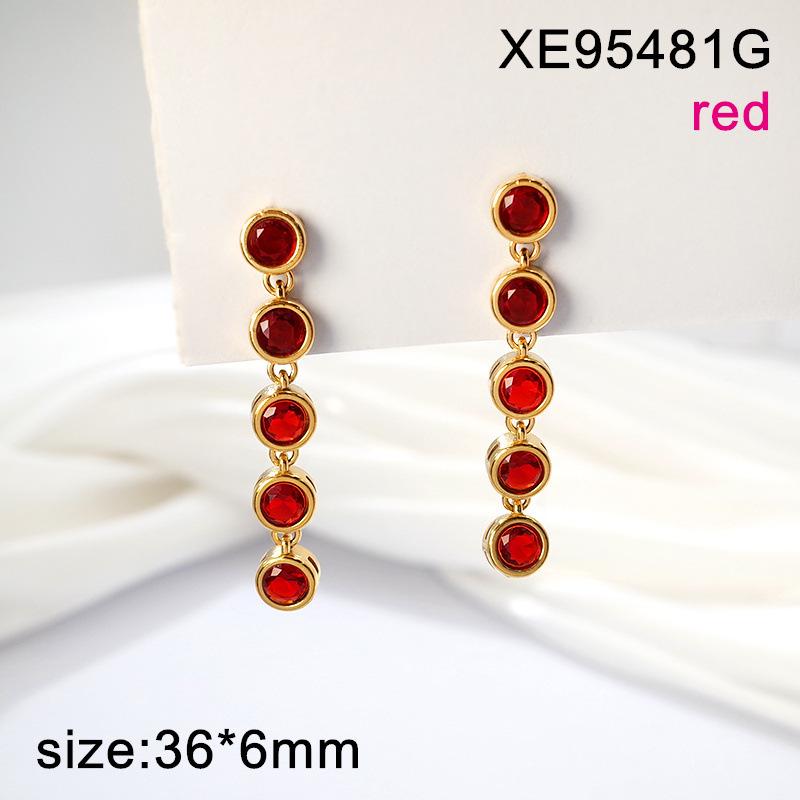 Elegant Zircon Long Earrings - Light Luxury, Versatile Fashion for Women