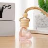 6 ml nachfüllbare Parfümflasche fürs Auto, Dekoration, bunt, Liebe, Herzform, Holzdeckel, Klarglas, Aromatherapie, ätherisches Öl, leere Flasche, hängender Anhänger