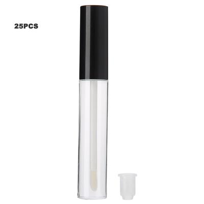 25 Pièces 10ml Tube Transparent Vide de Gloss à Lèvres DIY Récipient Bouteille Baume à Lèvres Fournitures Cosmétiques