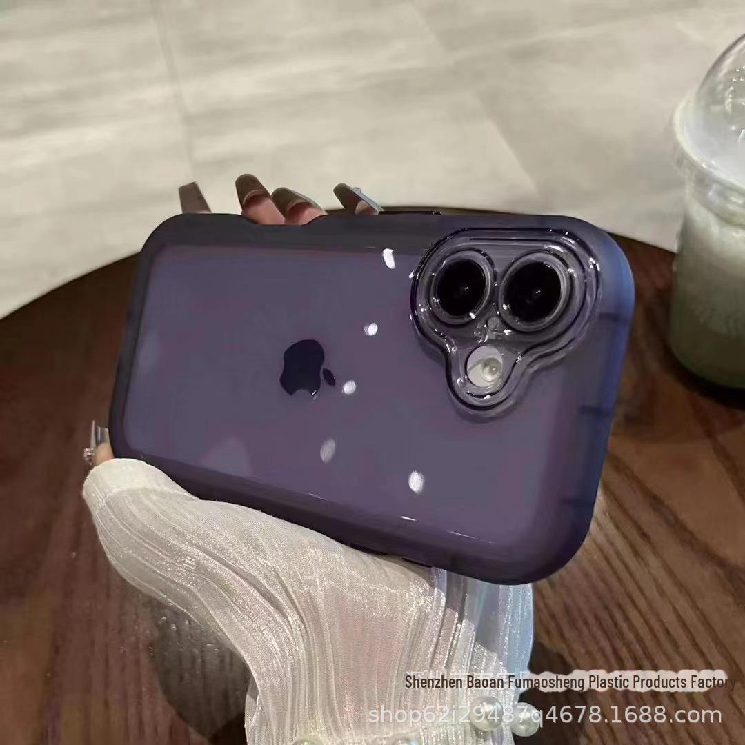 

Прозрачный чехол Candy Shell Anti-Fall для iPhone 16 Pro Max и Apple 14/13 XS iPhone XS Max темно-фиолетового