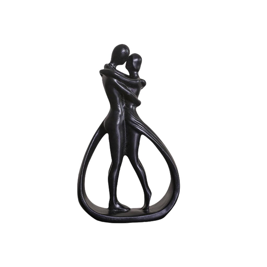 Lover Statue Huggings Couple Figurine Romantics Couple Figurines Aesthetic Decorations Modern Sculpture Decoration for Home