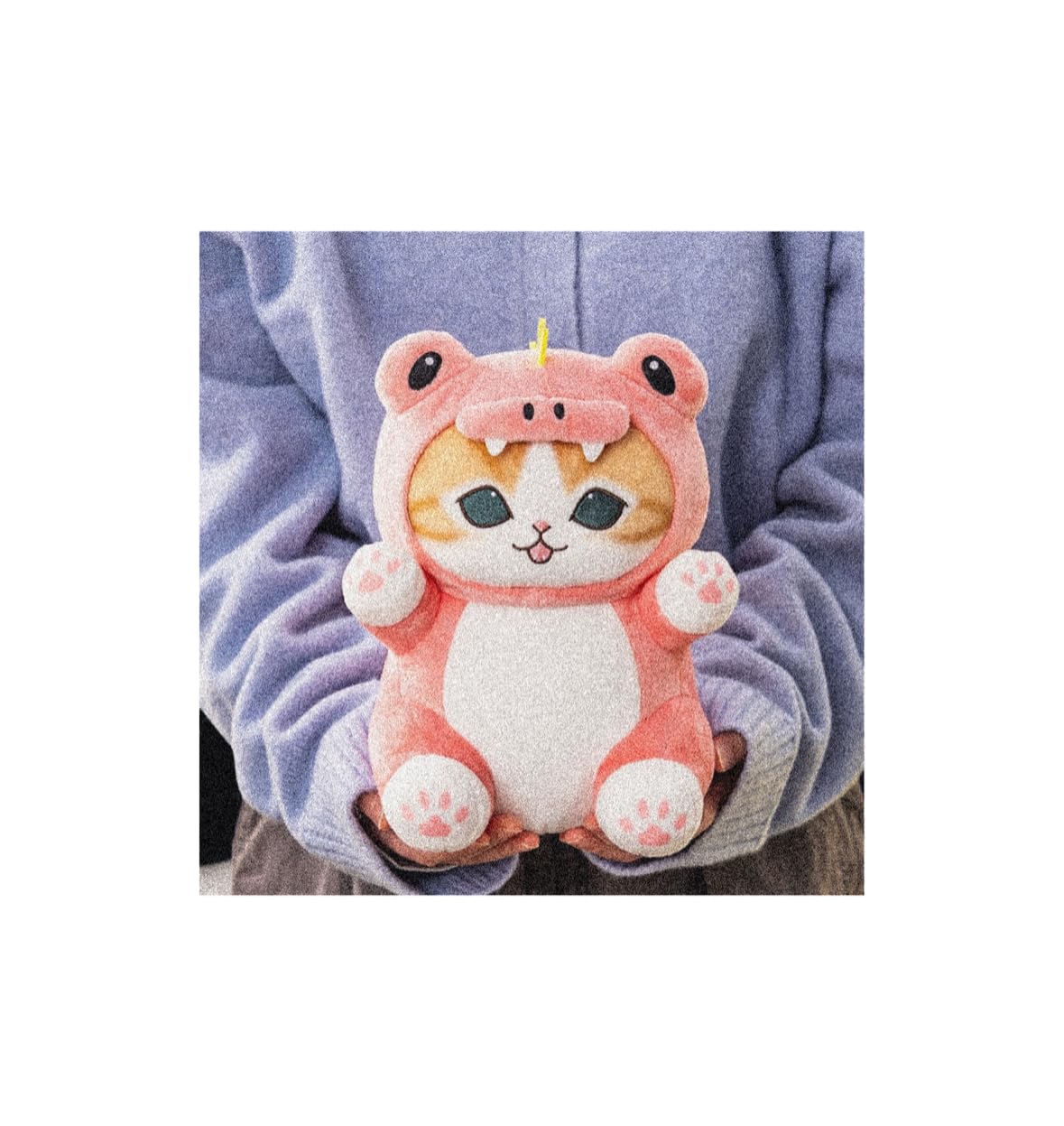 

Mofu Monster Nyan Big Plush Official Cute Merchandise Toy, Approx. 25cm, (Pink)