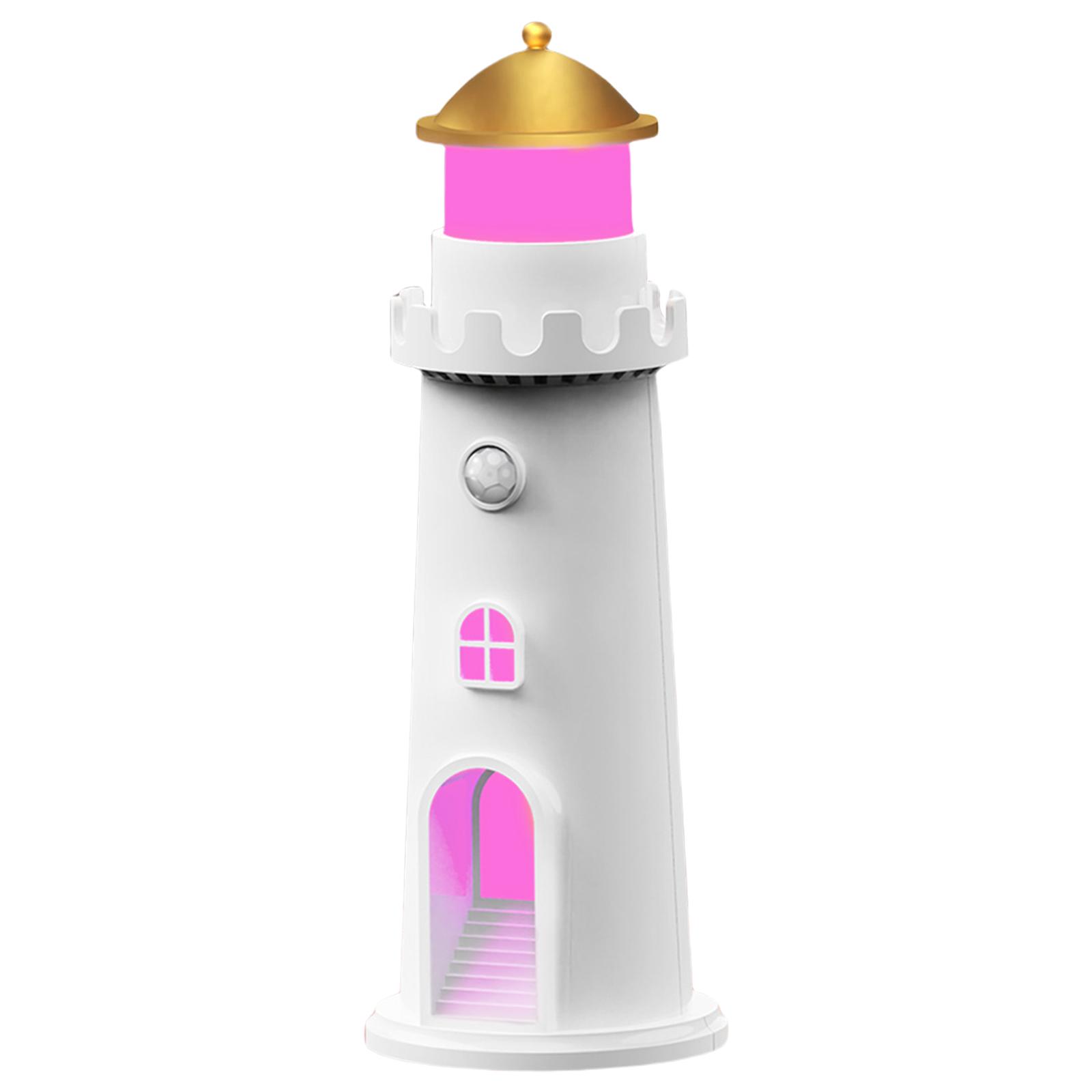 

Moon Lighthouse Projector Night Light USB Rechargeable Galaxy Table Lamp Remote Control Timer Dim for Kids Bedroom Nursery Decor