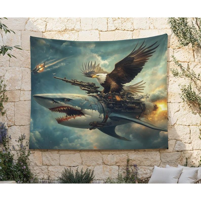 Eagle and Shark tapestry 75x100