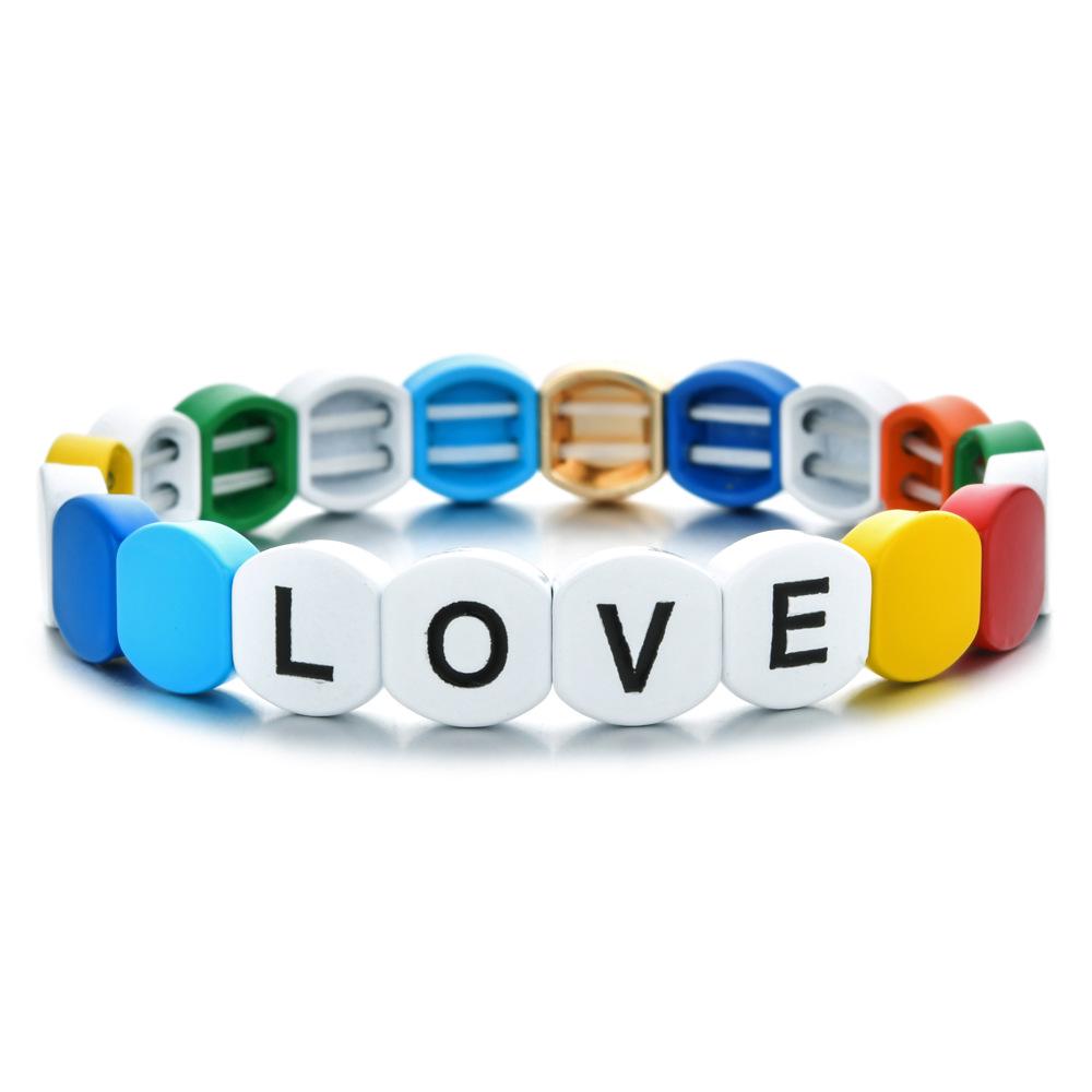Fashion Bracelet Alloy Paint New Bracelet Honeycomb LOVE Bracelet