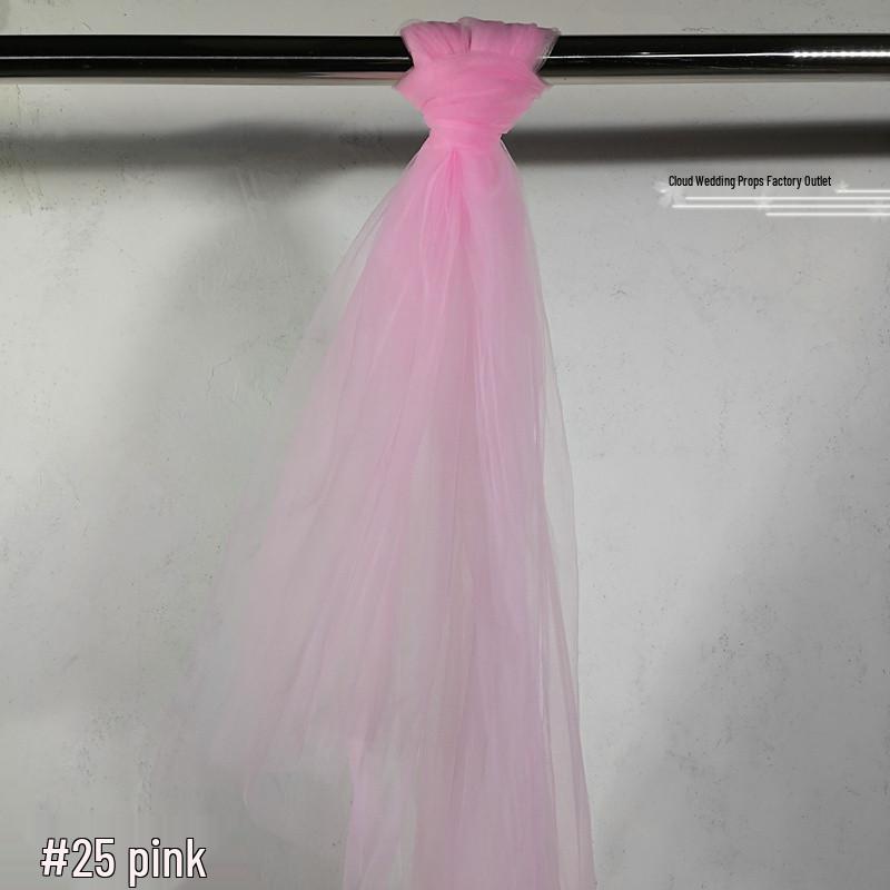 High-Density Swiss Organza Yarn Wedding Decor Fabric: Table Runner, Ceiling Drapes, Chair Sash Props