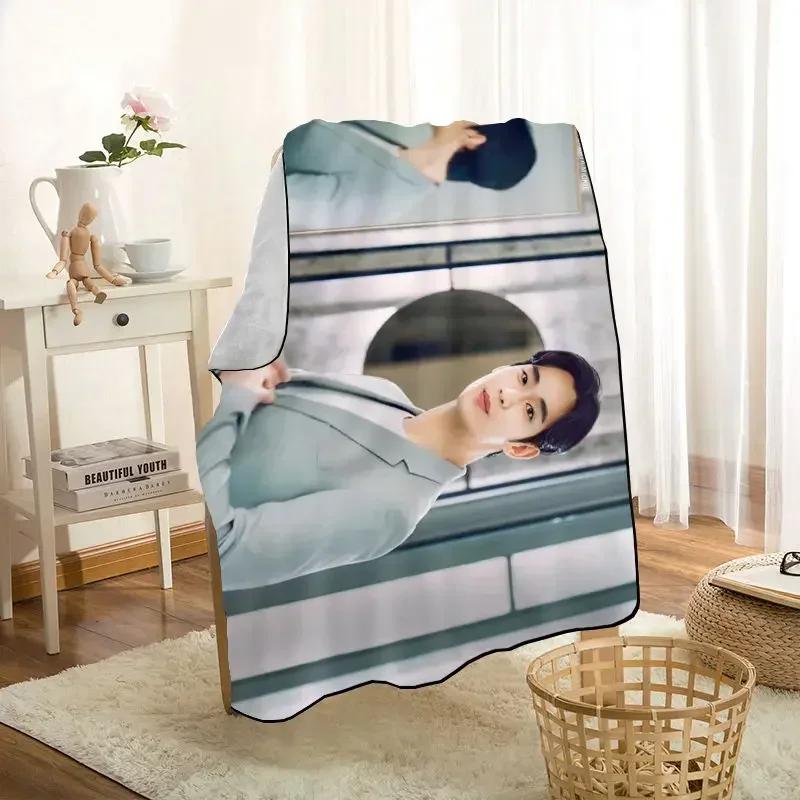 HEARMNY KPOP Kim Soo Hyun Blanket Super Soft Warm Microfiber Fabric Blanket For Couch Throw Travel Adult Blanket 0719