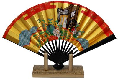 Osaka Choseido Decorative 5 Sun Made In Kyoto Overseas Original Set with Paper Fan Stand Fan, (15cm), Japan, Fan, Souvenir, Sachet, Box, (Imperial