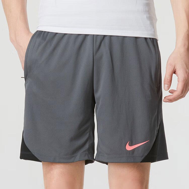 Nike Logo Patchwork Fitness Training Comfortable Breathable Casual Shorts Men Bottoms Charcoal FN2402-069