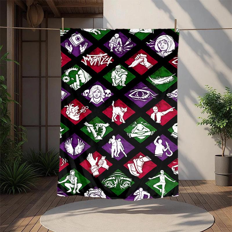 Dead Daylight Flannel Blanket Soft Warm All-Season Throw, Design for Camping, Car Travel, Hiking Sofa, Bed, Office Perfect Gift for Parties