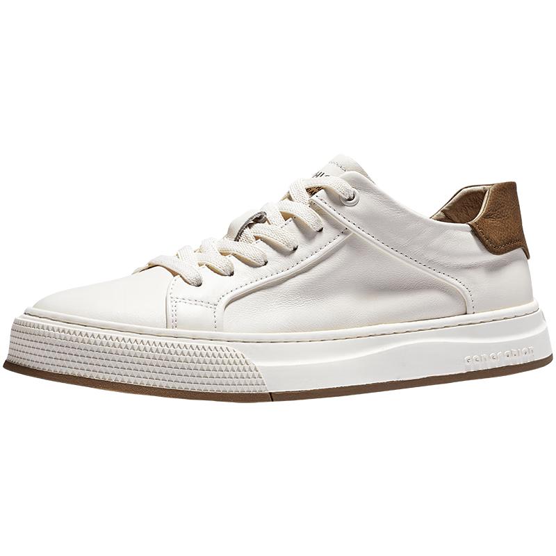 HAUT TON Men s Leather Low-Top Casual Sneakers 3105 EU 43
