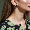 Lucky Five-petal Flower Five-leaf Clover Bracelet Earrings Necklace Three-piece Set for Woman Stylish Accessories Party Jewelry