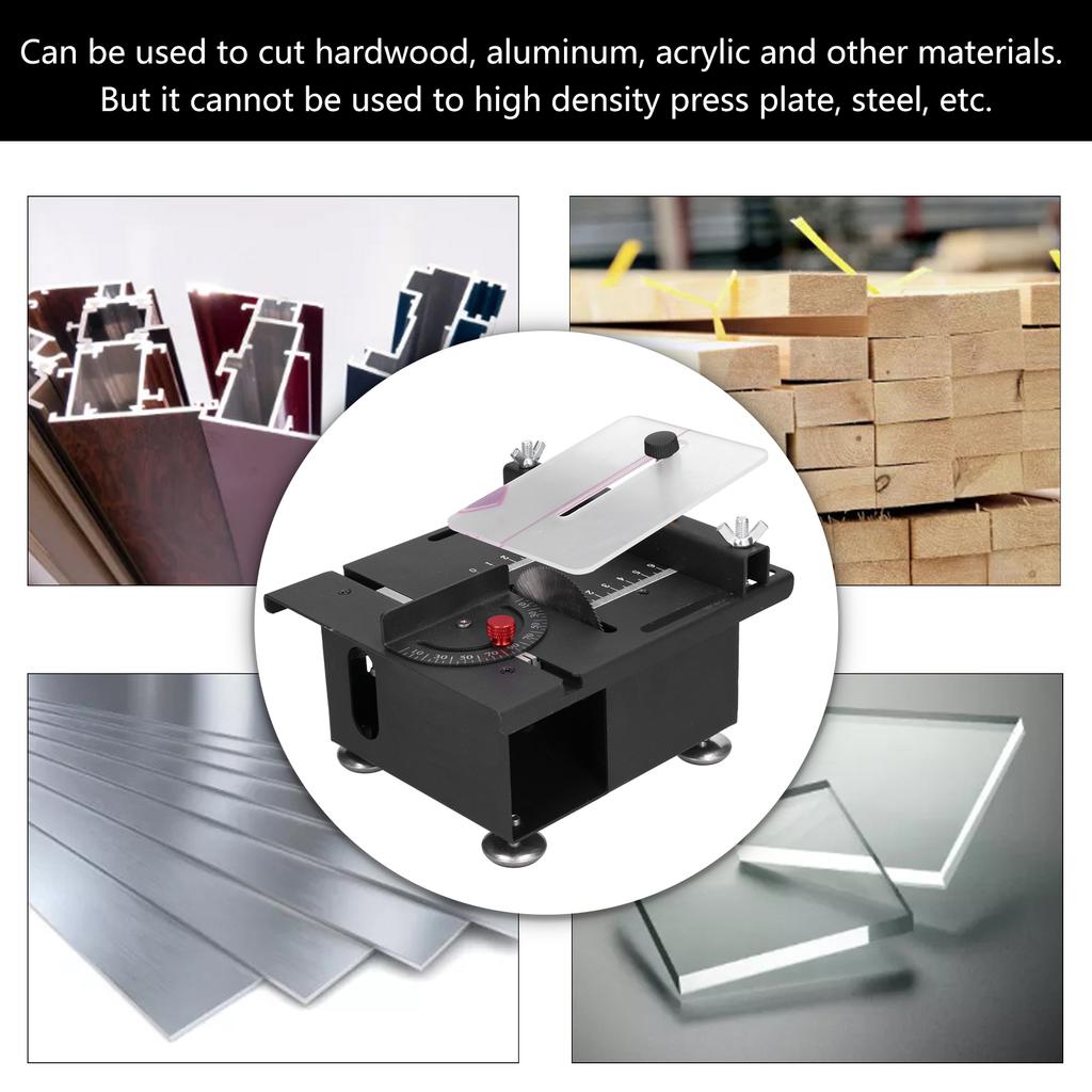 200W Circular Table Saw Mini Bench Saw and Belt Sander Variable Speed 30mm Cutting Depth for Wood Plastic Stone Metal Knife