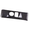 Car Headlight Adjustment Switch Trim Cover Carbon Fiber for Nissan GTR R35 2008-2016 Interior Accessories(Black)