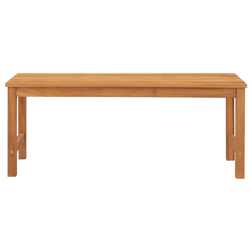 Vidaxl Ławka Ogrodowa, 114 Cm, Lite Drewno Tekowe