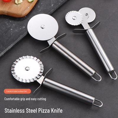 Stainless Steel Double Wheel Pizza Cutter - Household Kitchen Baking Tool