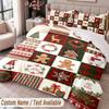 Christmas Theme 3PCS Bedding Set, Soft Home Textile, Holiday Bedroom Decor Gift