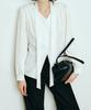 AAU Shirred Tie Blouse_Ivory