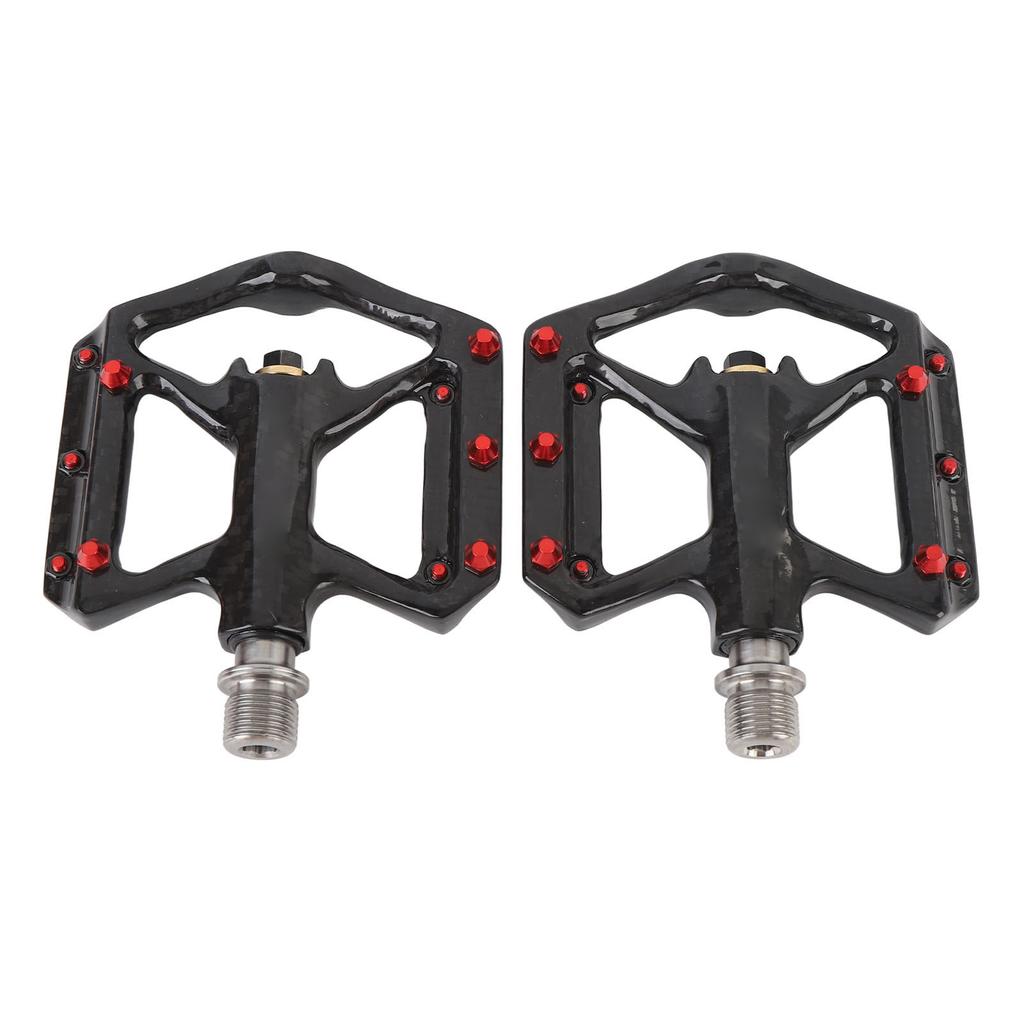 1 Pair Carbon Fiber Pedal Slip Resistant Lightweight Improved Control Cycling Pedals for Mountain Road Riding