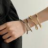 Europe American Style Metal Cuff Bangles Zinc Zinc Alloy Exaggerated Bracelet  Decoration