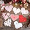 20Pcs New Heart-shaped Greeting Cards Blank Foldable Gift Card with Holes Handwritten Message Cards Wedding Couples