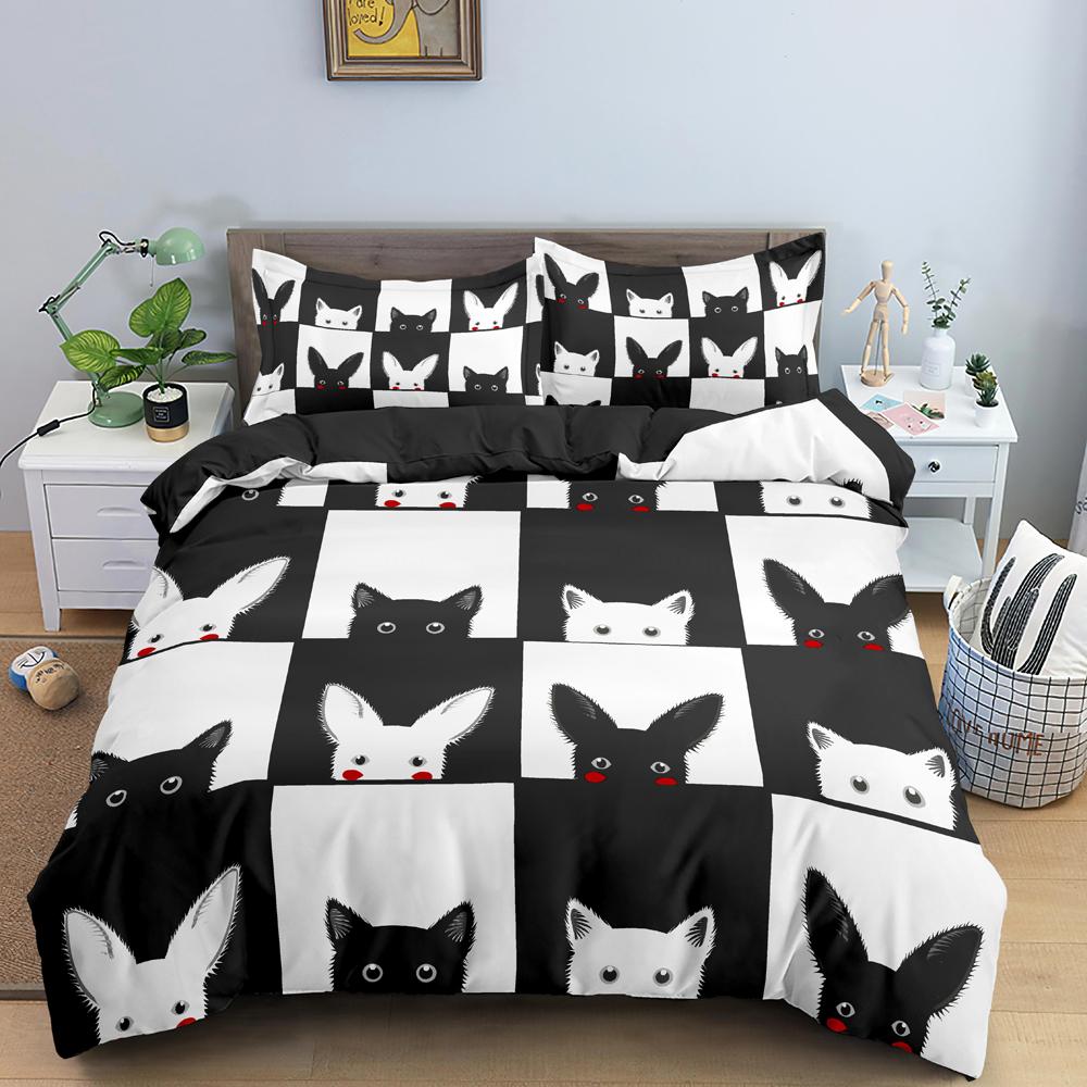 Dachshund Dog Bedding Set Cute Colorful Puppy Duvet Cover Cartoon Bed Cover Pet Dog King Queen Full 2/3PCS Polyester Quilt Cover