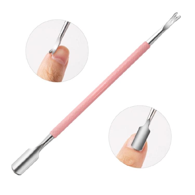 Double Ended Cuticle Pusher Cuticle Trimmer with Fork Nails Polish Remover Cuticle Remover Tool