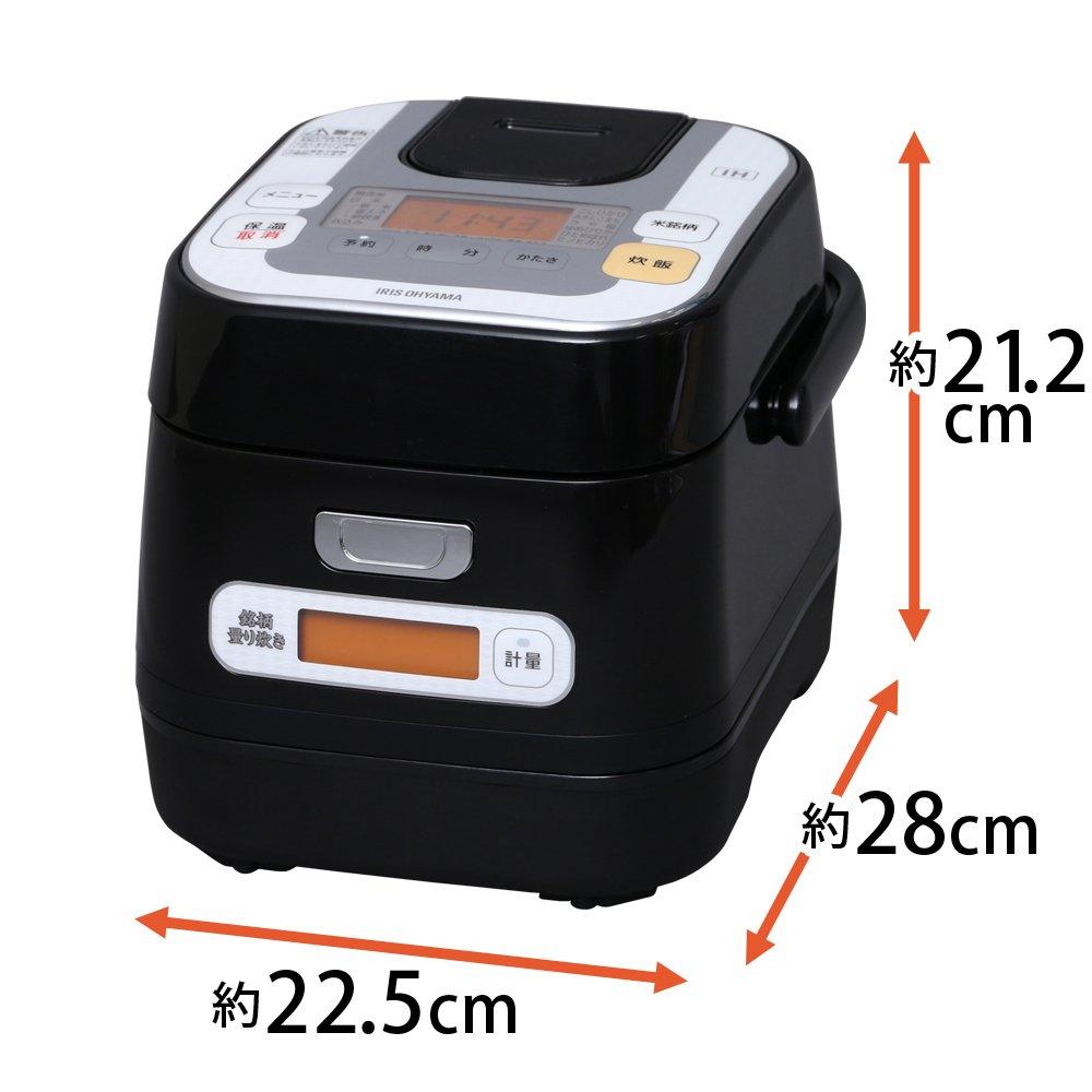 Iris Ohyama Brand Measured IH Jar Rice Cooker 3 Cups RC-IA30-B